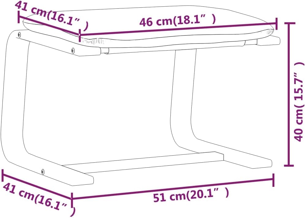 Solid Birch Wood Frame Footstool with Black Polyester Fabric for Living Room, Versatile Compact Footstool for Small Spaces with Removable Washable Cover