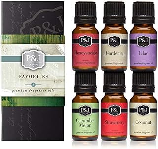 P&J Trading Favorites Set of 6 Premium Grade Fragrance Oils - Strawberry, Lilac