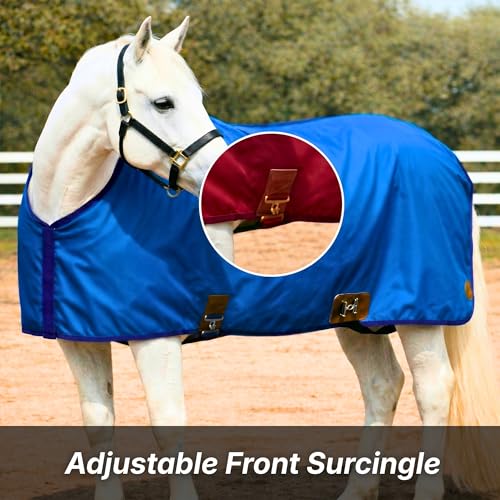 Nylon Horse 420D Stable Sheet | Breathable & Durable Horse Sheet | Keeps Coat Clean, Smooth & Shiny | Adjustable Fit Summer Sheet (60"– 86" Sizes) - Image 6