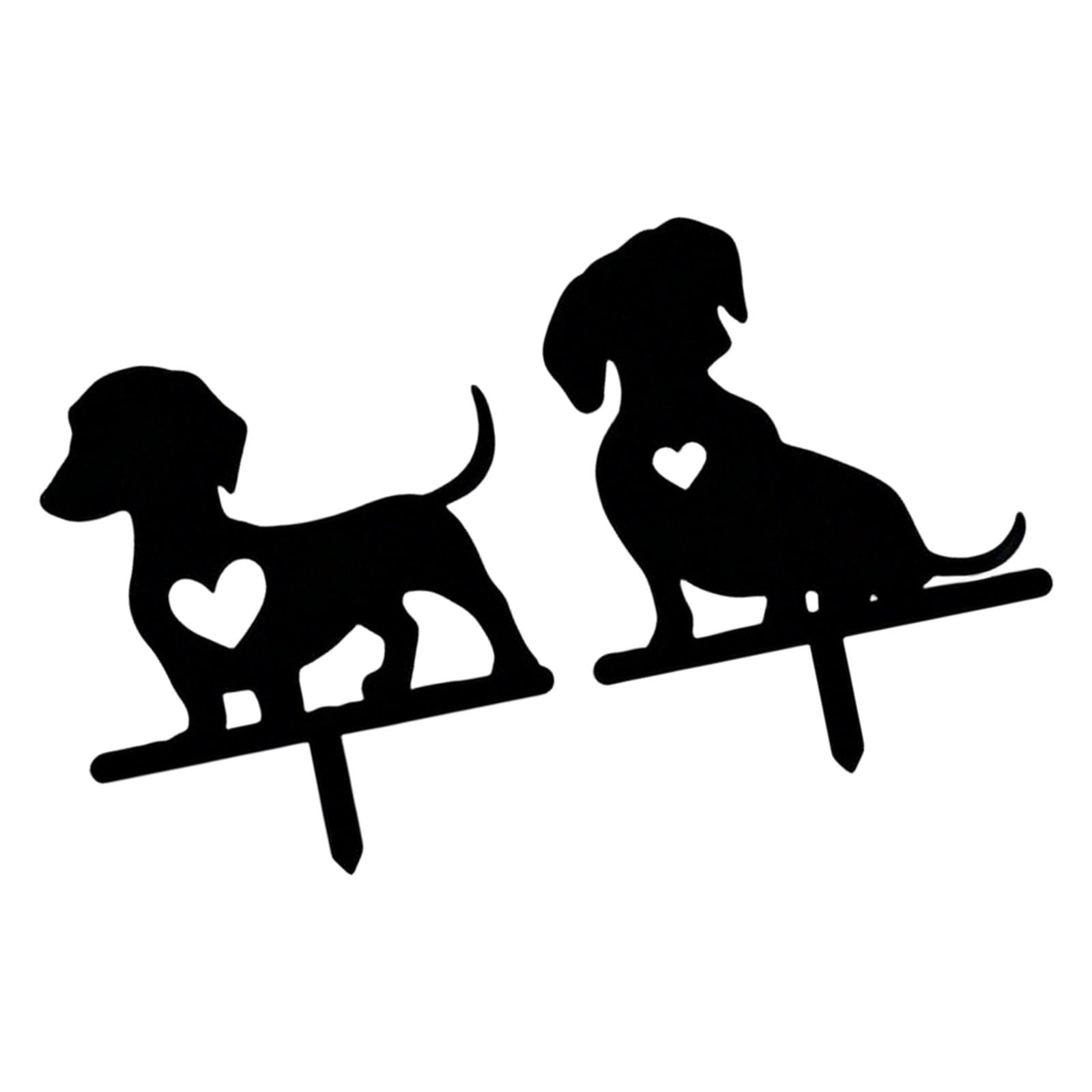 Snorvixre Decorative Iron Garden Stakes Handcrafted Artwork Statue Dogs Shape Sculpture for Outdoor Lawns and Yard Decoration Dog Sculpture
