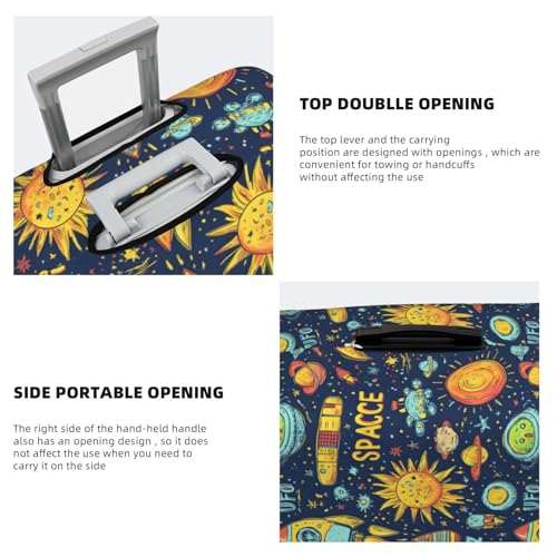 Luggage Cover - Cartoon Space Print Travel Suitcase Covers For Luggage, High Elasticity Suit Case Cover Protector Fits 18-32 Inch4