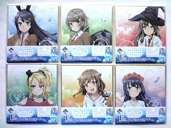 Amazon.co.jp: 色紙 青ブタ/ミニ色紙 全6種/一番くじ 青春ブタ野郎は