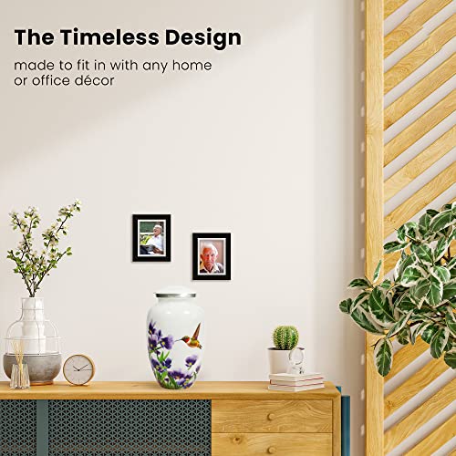 Handcrafted Hummingbird Cremation Urn For Adults - Large Burial Urn For Human Ashes Up To 200Lbs - Suitable For Adult Females - Urn For Ashes #TOP4