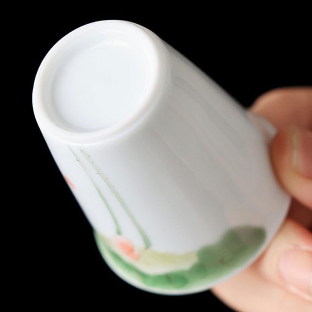 GSOUL Kungfu Tea cup Handmade Small Teacup Hand-painted Lotus Kung Fu Tea Set Personal Drinking Cup Chinese Water Small Tea Cups