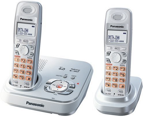 Panasonic Dect 6.0 Expandable Silver Digital Cordless Answering System - Dual Handset System (KX-TG9332S)
