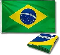 Bandeira do Brasil 180x120cm Grande em Poliéster Resistente - Copa do Mundo, Seleção Brasileira, para Mastro, Parede, Eventos, Escolas, Decoração, Patrióta, Politica