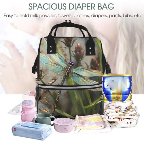 Sac à dos à langer grand volume libellule pour ne plus manquer de place