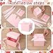 Cholemy 6 Pcs Valentine Nesting Gift Boxes with Lid Square Nesting Gift Boxes for Presents Packaging with Ribbon Easter Anniversaries Bridal Shower Birthday Wedding Party Favor(Pink)