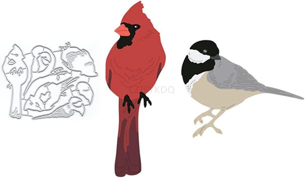 Cardinal Die Cuts for Card Making, Bird Metal Cutting Dies for Paper Scrapbooking, DIY Stencils for Album Party Wedding Festivals Decoration