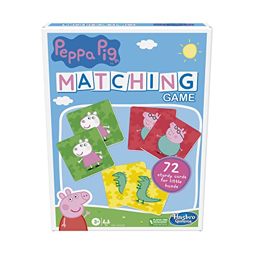 Image of Hasbro Gaming Peppa Pig Matching Game for Kids Ages 3 and Up, Fun Preschool Game for 1+ Players
