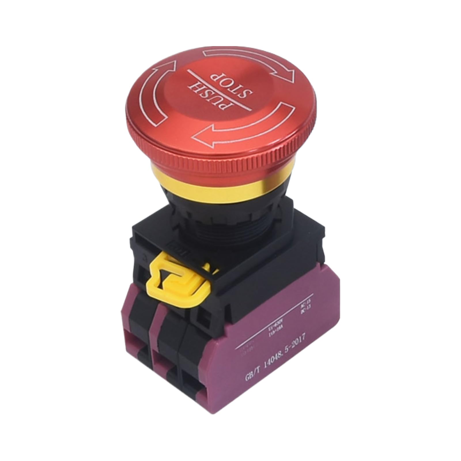 Interrupteur à bouton 22 mm métallique pour commande électrique