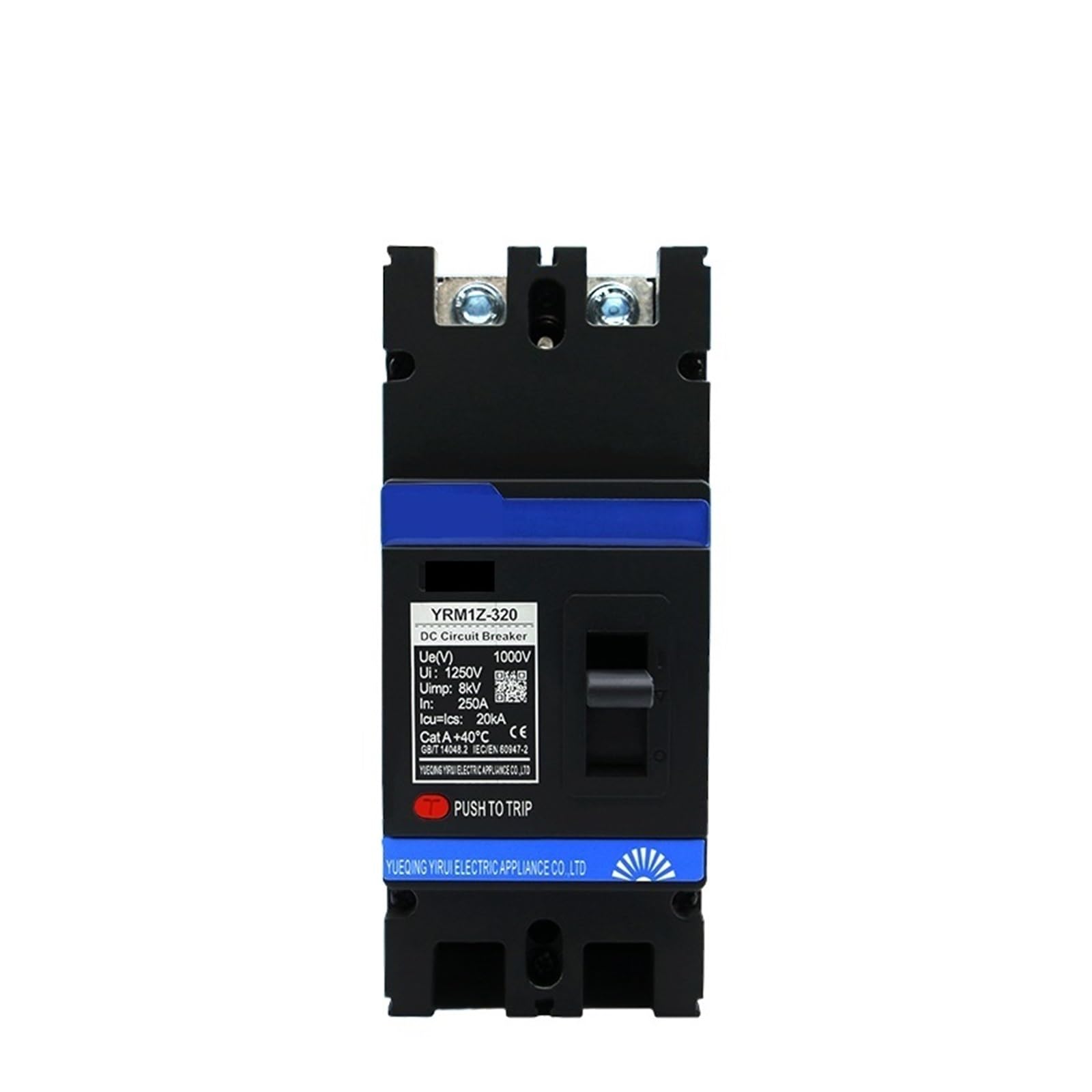 Disjoncteur MCCB DC 2P 1000V 200A pour batterie solaire et véhicule