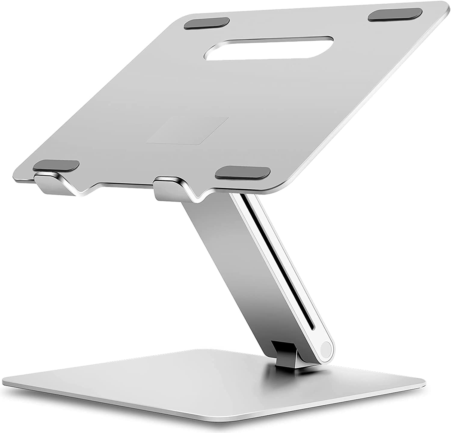 Urban Kings Laptop Stand for Desk,Aluminium Adjustable Height Angle Laptop Riser for Laptops MacBook Pro and Air 13" 14" 15.6" 17 inch, Desktop Ergonomic Foldable Portable Air Vantilated Computer & Notebook Stand