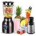 TurboTronic Standmixer mit 1,5L Glasbehälter und Fruchtfilter, schwarz, 1500W, Blender, Mixer, Smoothie-Maker