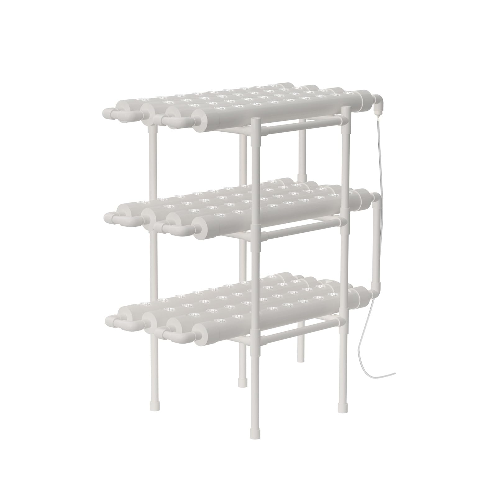 Kit de Cultivo hidropónico con Tubo hidropónico de PVC, 3 Capas, 108 Agujeros, hidropónico, Kit de Cultivo para casa, balcón, jardín