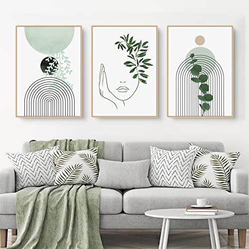 Pósteres e imágenes modernas estilo abstracto botánico en lienzo de 30x40 cm 2
