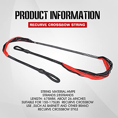 NIKA ARCHERY 26.5 inch Crossbow String Replacement Strings for Crossbow 175 lbs,28 Stands HMPE 1600D - Image 8