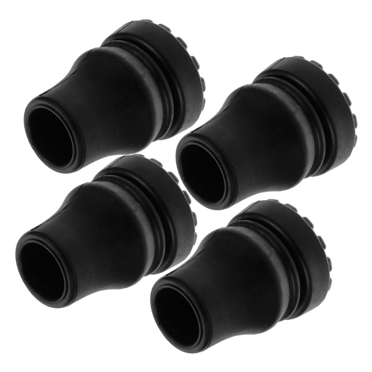 BESPORTBLE 5sets Anti-Slip Crutch Foot Pads Walking Stick Replacement Cane Tips Climbing Cane Foot Cover Walking Pole Parts Crutch Pads Cane Feet Replacement Crutch Foot Cover Black PVC 4pcs*5