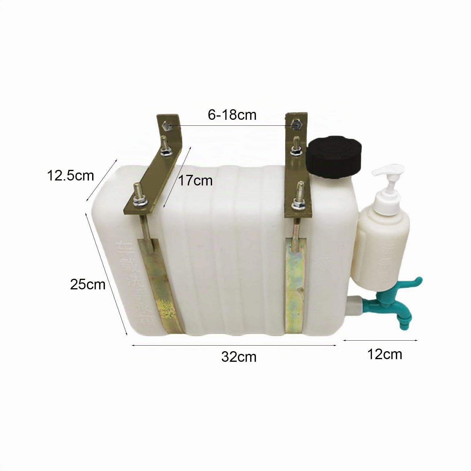 Tanque de Almacenamiento de Agua de 9 l, portátil, de Repuesto, con Grifo, práctico para Camiones de Emergencia y vehículos de Camping.