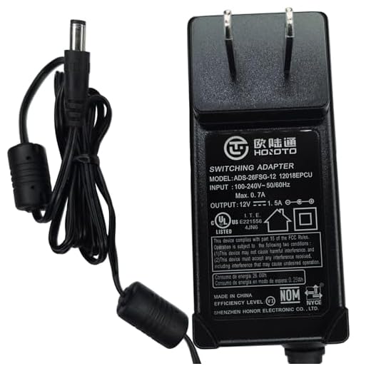Adaptador CA/CC OEM 12V 1.5A compatible con Yamaha MODX8 MODX 8+ 88-Key MODX7 MODX 7+ 76-Key MODX6 MODX 6+ 61-Key Keyboard Music Synthesizer Workstation 12VDC 1.5A Cargador de cable de alimentación