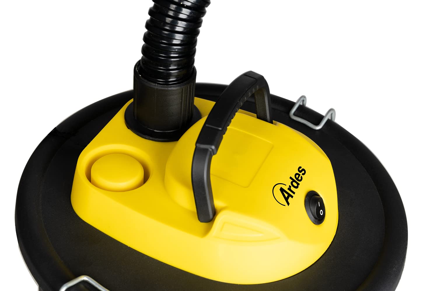 ARDES AR4A12 ASHPIRO 12 Aspirador de Cenizas Profesional Tanque 12L, Filtro de Tela No Tejida Lavable, Bidón Aspira Cenizas Aspirador Adecuado ara Trabajo Cotidiano o Industrial, Negro Amarillo