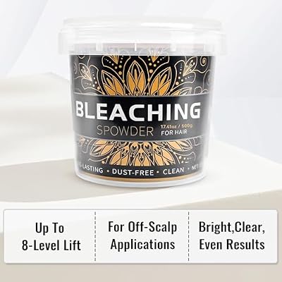 Hair Bleach 500g / 17.41oz, Large Capacity Salon Grade Bleach for Hair, Mild Bleach Powder Quickly Remove Hair Color, Refreshing Create Fashionable Styling