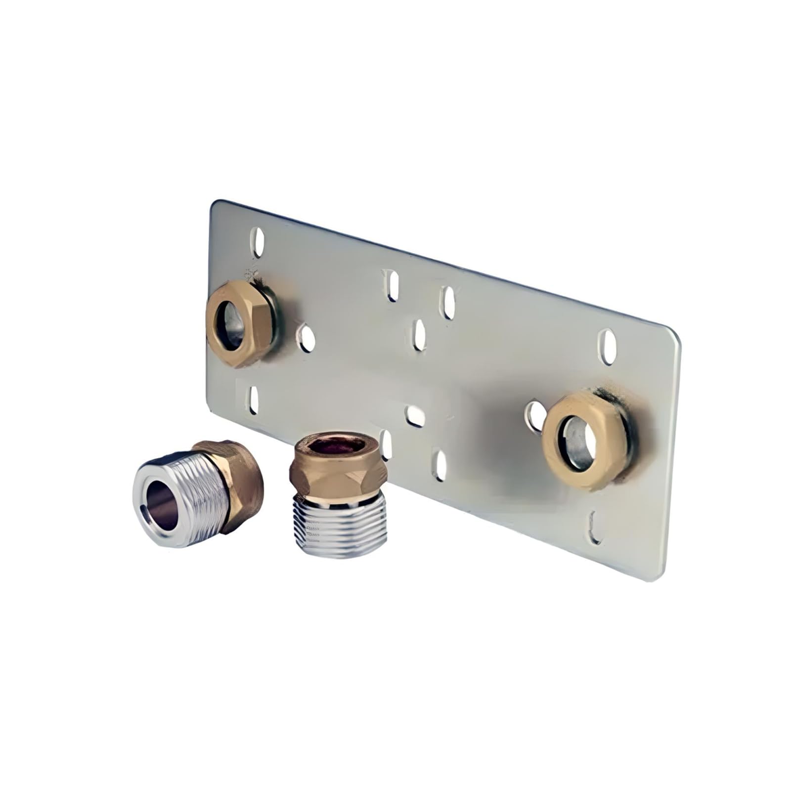 Nes Home Wall Fixing Plate for Bar Shower Valves, Chrome - Image 2