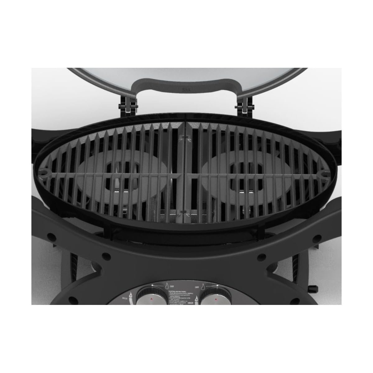 PIT BOSS - Barbecue Gas 5.2KW 2 Griglie in fonte Superficie cuisson 58 x 42.5 cm 2 Bruleurs Inox 2 Tablettes Thermomètre SPORTSMAN2