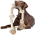 Fida Dog Rope Toys for Large/Medium Aggressive Chewers, Tough Rope Chew Toy, 90cm 5 Knots Indestructible Natural Cotton Rope, Tug of War Dog Pull Rope Teeth Cleaning