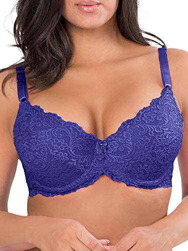 Smart+Sexy Women's Plus Size Curvy Signature Lace Push-up Bra with Added Support, Indigo