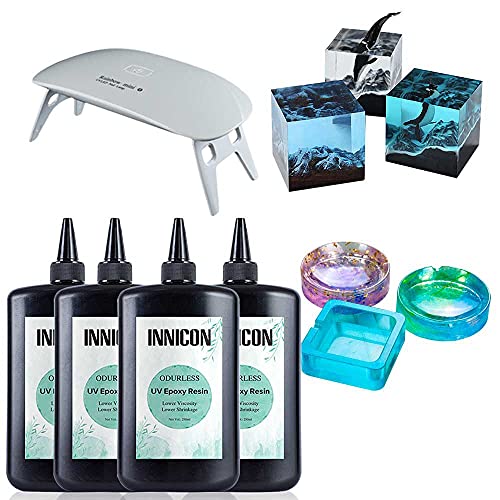 Résine UV époxy sans odeur 100ml pour la fabrication de bijoux faits main avec lampe LED - 2