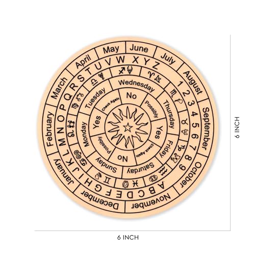 Image of Vastu Brown Dowsing Board | Size- 6inch | Metaphysical Message Board with Brass Pendulum (Pendulum Assorted) Acrylic Divination