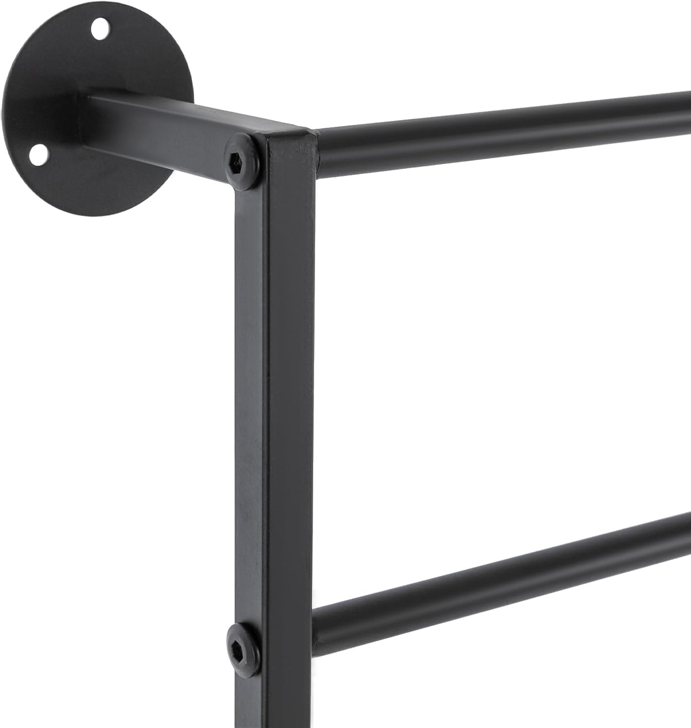 Wall Mounted Scarf Rack, 7 Tier Ribbon Storage Organizer, 50lbs Load-Bearing Capacity Metal Scarf Rack, Ribbon Hanger Organizer for Home, Bathrooms, Florists, And Gift Stores (Black)