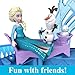 Mattel Disney Frozen Toys, Elsa Ice Palace Storytime Stackers, Castle Doll House Playset with Small Doll & 8 Accessories, Travel Toy with Handle