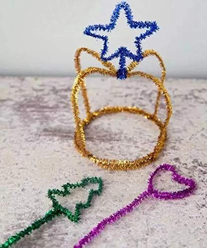 Anvin Pipe Cleaners 100 Pcs 10 Colors Chenille Stems For Diy Crafts Decorations Creative School Projects (6 Mm X 12 Inch, Bling-Bling Colors) #TOP3