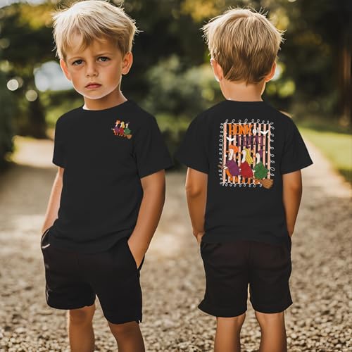 Toddler Halloween Shirt Boy Girl Honk or Treat T-Shirt Silly Goose Witch Graphic Tee Funny Print Spooky Season Tops2