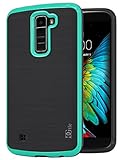 LG K10 Case, LG Premier LTE Case, DGtle [Drop Protection] Armor Hybrid Defender Shockproof Protective Case Cover For LG K10 / LG Premier (Mint + Black)