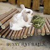 kathson Natural Rabbit Grass Ball,Timothy Grasses Chew Toys,Natural Weaving Molar Tooth Toy,Bunny Activity Play Balls for Chinchillas Hamster Guinea Pig and Small Animal (6 PCS)