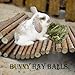 kathson Natural Rabbit Grass Ball,Timothy Grasses Chew Toys,Natural Weaving Molar Tooth Toy,Bunny Activity Play Balls for Chinchillas Hamster Guinea Pig and Small Animal (6 PCS)