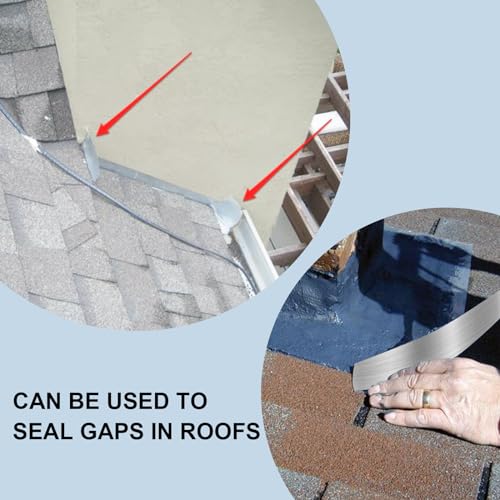 succulentlovers 4\'\' x 20\' Aluminum Flashing Roll - Roof Flashing, 0.2mm Thickness Aluminum Roof Panels, Metal Roof Flashing for Sealing Windows Doors, Shed Weatherproofing Areas - Thumbnail 6