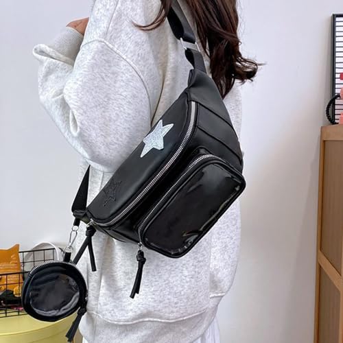 Women Chest Bag Clear Itabag Girls Japanese Styles Crossbody Bag Lovely Waist Bag Purses and Handbags for Pin Display3