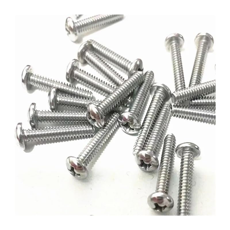 TSIOHKBS 10pcs UNC 5/16-18 Thread 304 A2-70 Stainless Steel Cross Recess Round Phillips Pan Head Screw Bolt (1/2
