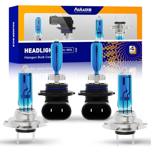 Image of Compatible with Subaru Legacy 2005-2014 /Outback 2010-2014 Halogen Headlight Bulb Combo - 185% Brighter 5000K White High /Low Beam, Plug and Play, 4-Pack