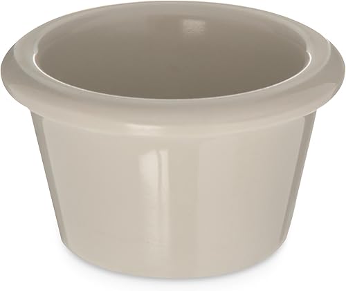 Carlisle S27542 Ramekin de melamina lisa de hueso de 1.5 onzas - Docena