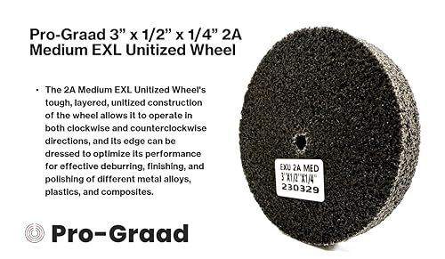 Image of EXL Unitized Wheel, 3 inch Diameter x 1 /2 inch Wide x 1 /4 inch Arbor, 2A Medium, Aluminum Oxide | 15532 | (Pack of 5)