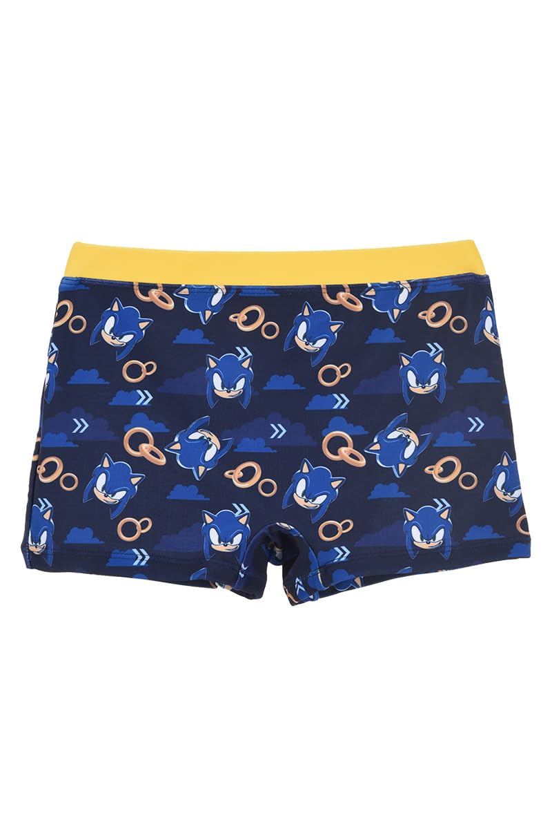 Sonic The Hedgehog Bañador para Niño, Sonic Shorts de Baño Boxer, Bañador de Natación Infantil, Tallas 3 a 8 Años