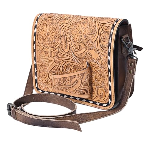 American Darling Cross Body Hand Tooled Genuine Leather Western Women Bag Handbag Purse | Crossbody for Cute