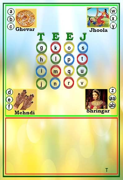 Image of Teej Themes English Party Game (Teej Bangles),Teen