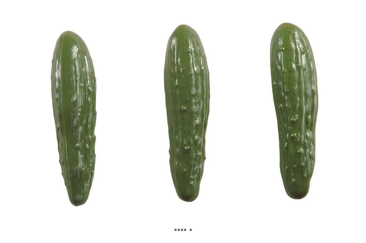 Cetriolo Verde Artificiale in Confezione da 3 in plastica soffiato L 180 x 50 mm