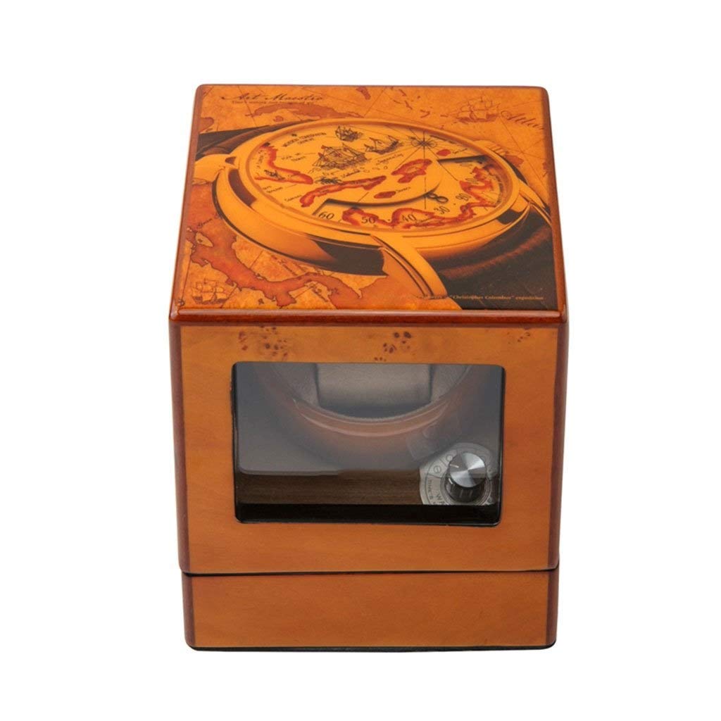 OLSKFUH Single Watch Winder For Automatic Watches With Super Quiet Motor 4 Rotation Mode Setting Flexible Plush Pillow Fit Lady And Man Watches,B